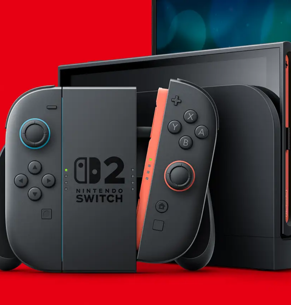 Nintendo Switch 2 handheld console showcasing updated design and dual controllers